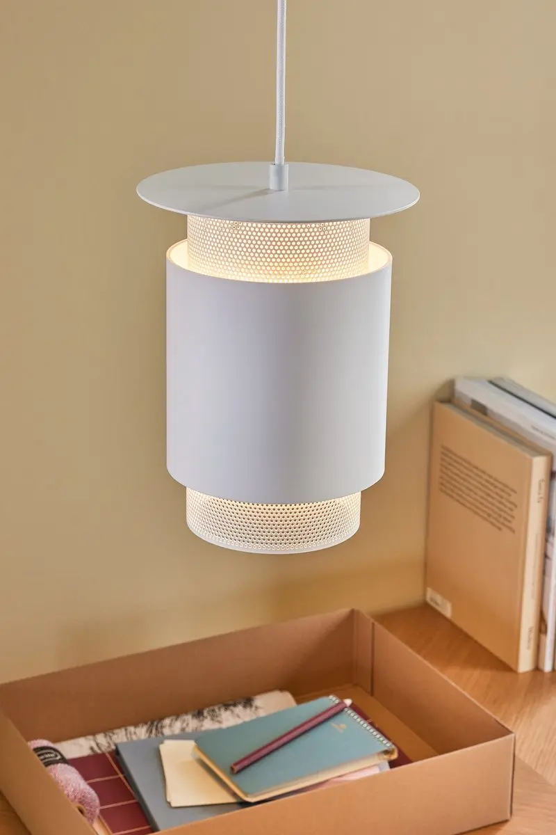 Hübsch Hanglamp Wit Metaal Mesh