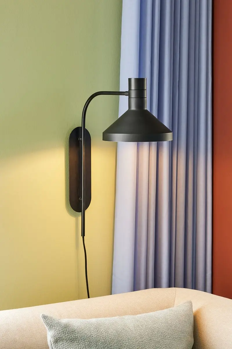 Hübsch Studio Wandlamp - 1 Lichtpunt - Zwart