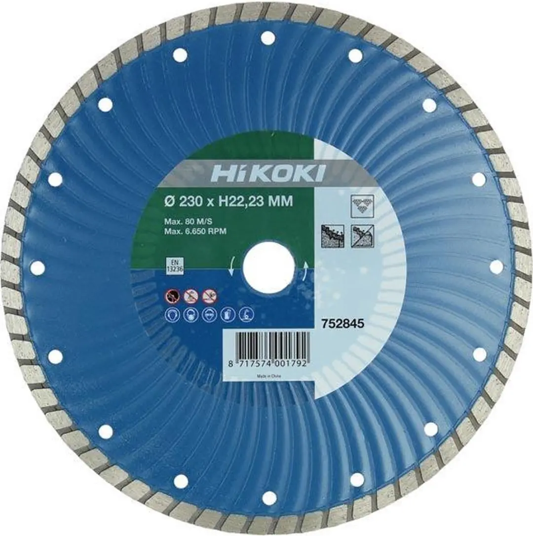Hikoki Diamant Zaagblad 230x22.2x6mm Turbo Beton - 752845