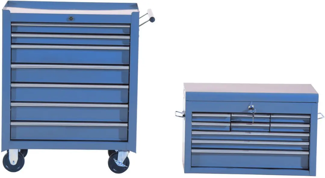 Homcom Gereedschapswagen 16 Lades - Blauw
