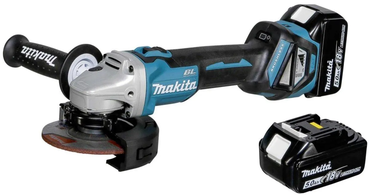Makita DGA511RTJ Haakse Slijper - 125mm - 2x 5.0Ah Accu
