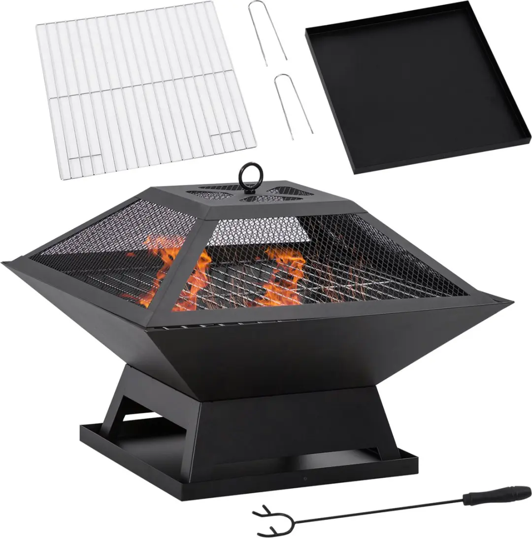 Outsunny Vuurschaal met Grillrooster