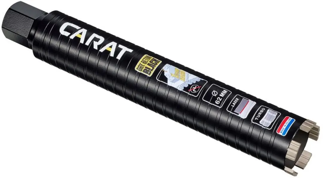 Carat Laser Diamantboor Ø62x300x5/4 UNCDRY Beton - Zwart