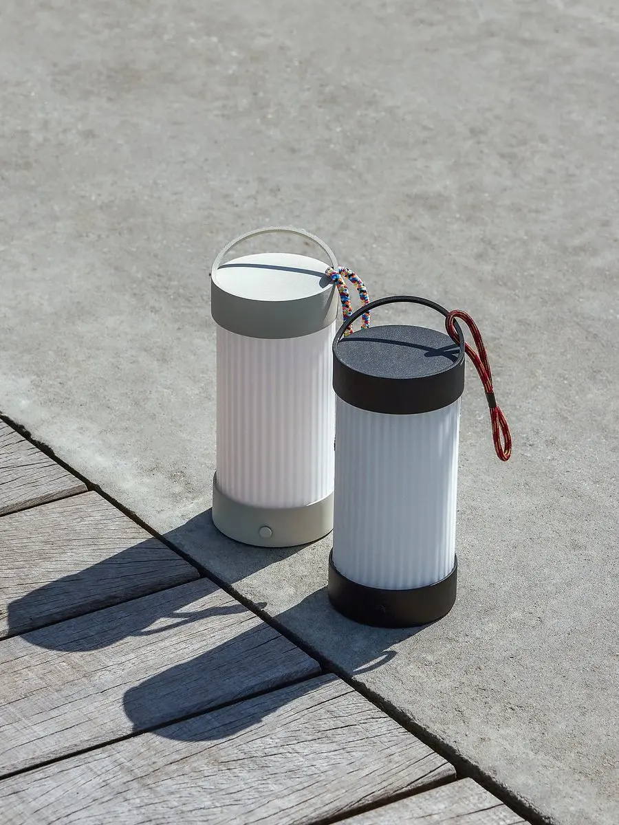 Hübsch Camp Draagbare Lamp - Zwart