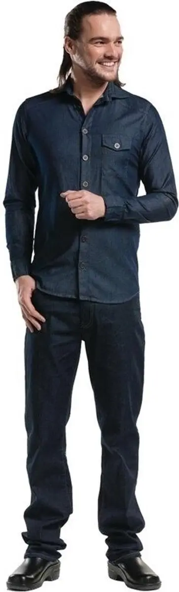 Chaud Devant B543-XXXL Heren Blouse - Denim - 3XL