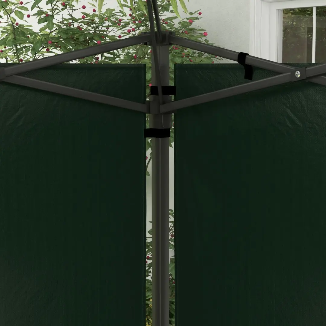Outsunny Canopy Sidewalls 293x193cm - Donkergroen
