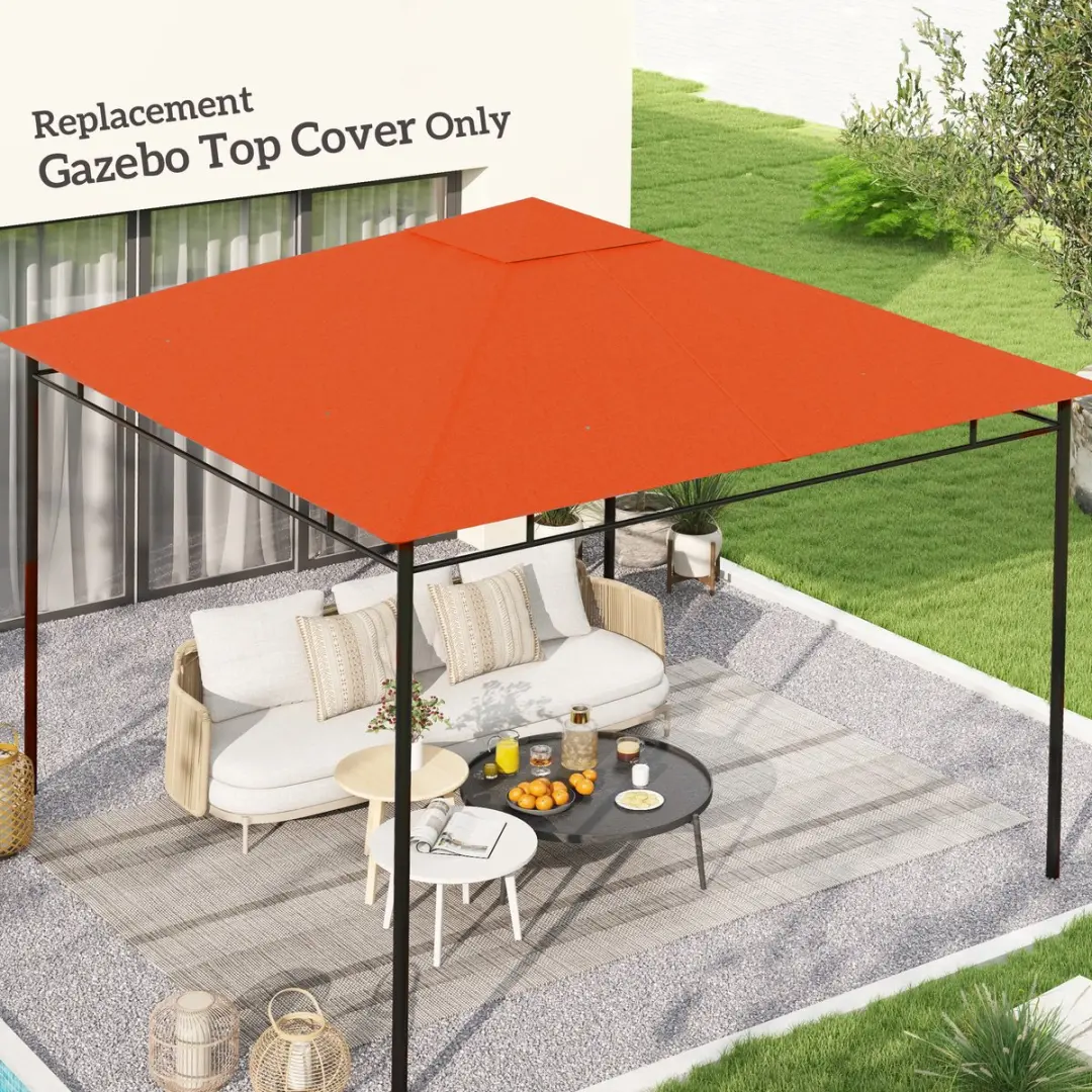 Outsunny Partytentdak 298x298cm - Polyester - Oranje