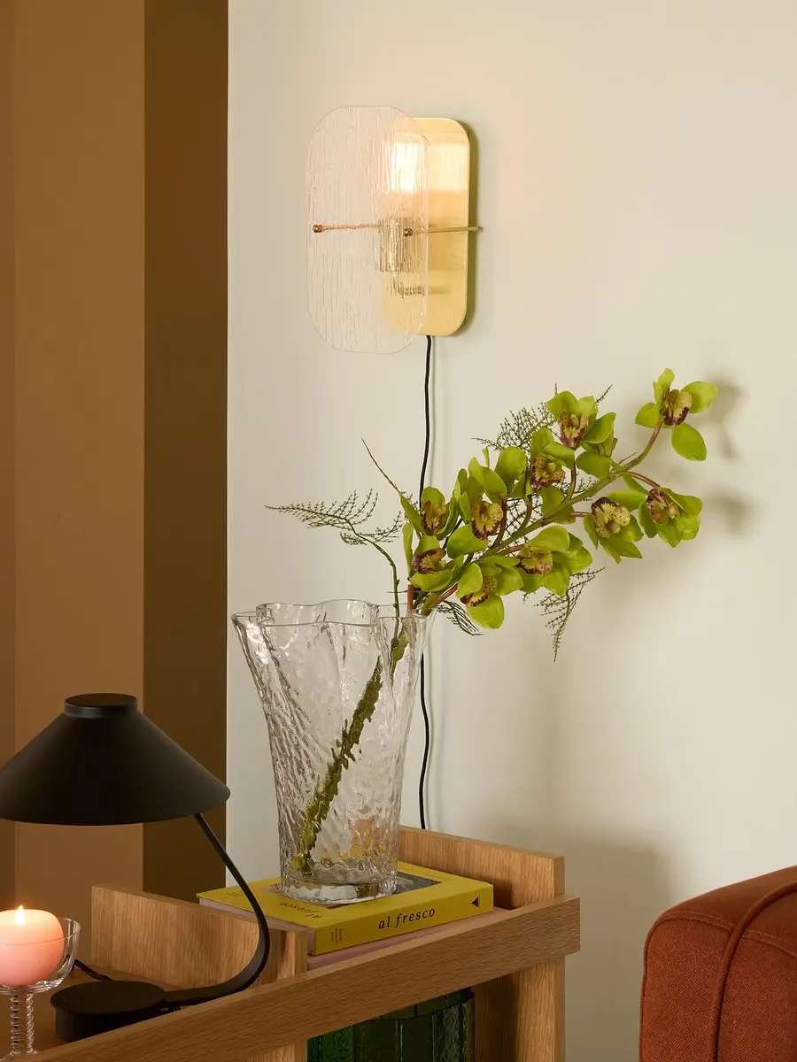 Hübsch Wandlamp Metaal/Glas - Goud