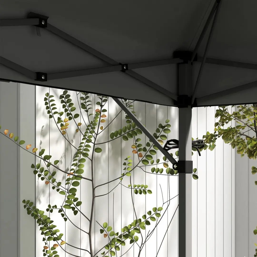 Outsunny Pop-up Luifel 500x300x290cm - Grijs
