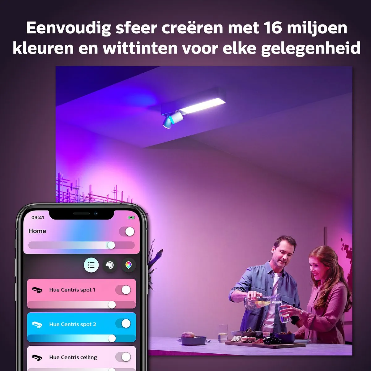 Philips Hue Centris Opbouwspot 2-spots RGBW - Wit