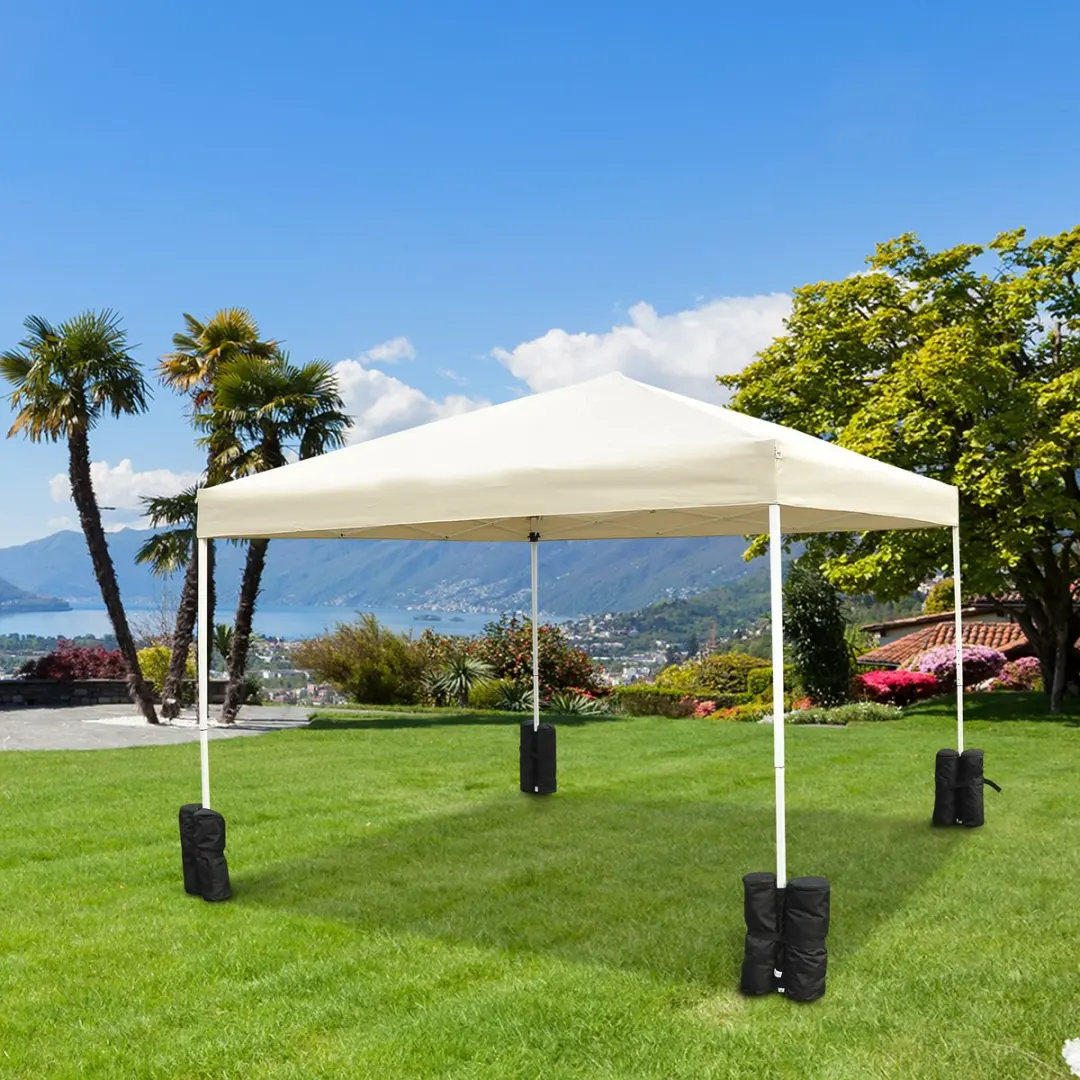Outsunny Paviljoen Standaard 4 Stuks - Zwart