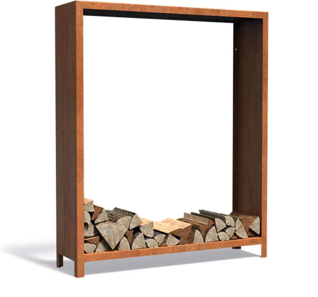 Forno Houtopslag LOGG Cortenstaal 150x40x180cm
