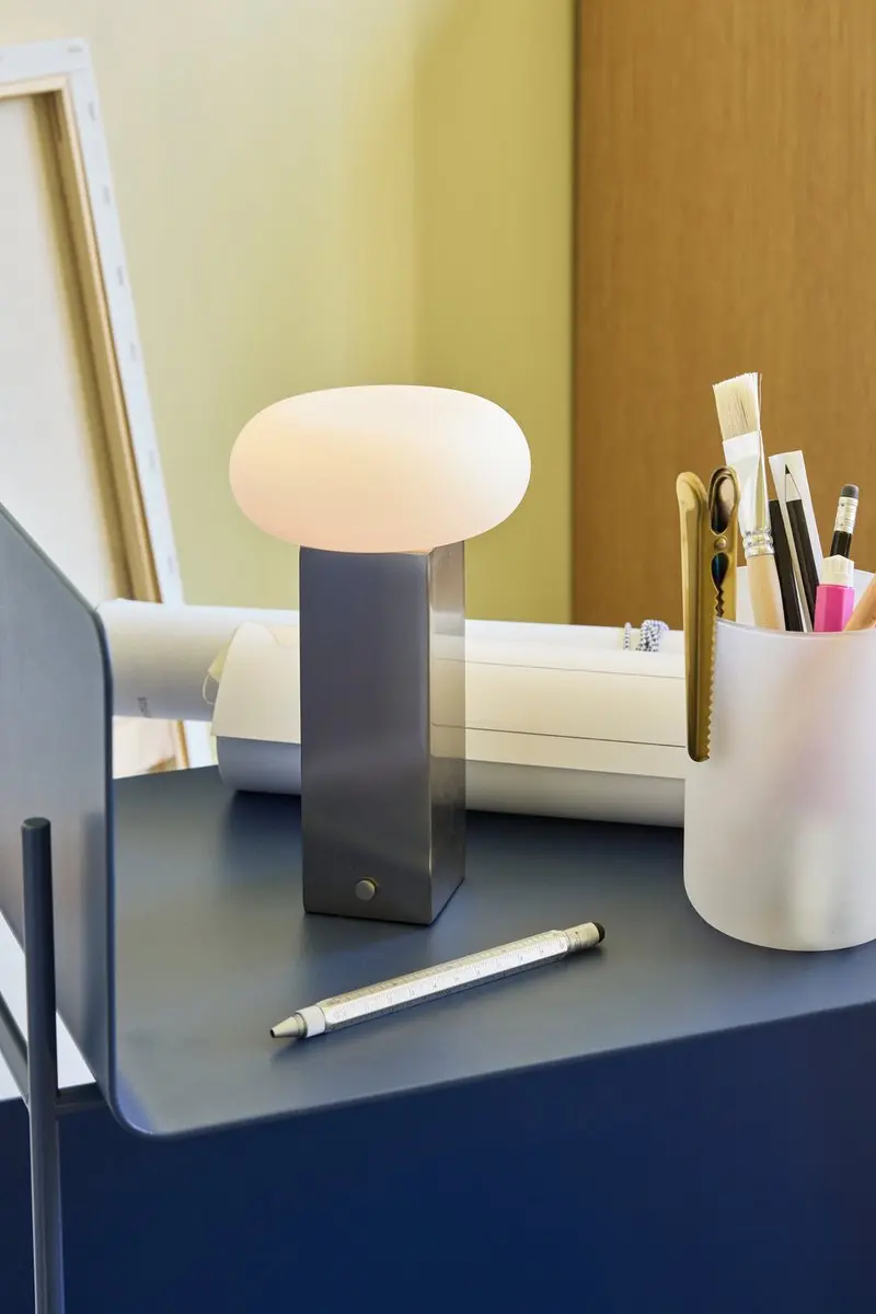 Hübsch Draagbare Lamp Low Nickel - 1x Batterij
