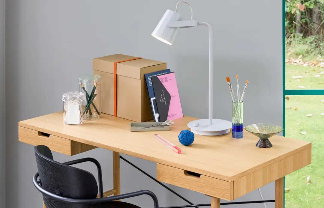Hübsch Ardent Tafellamp Lichtgrijs