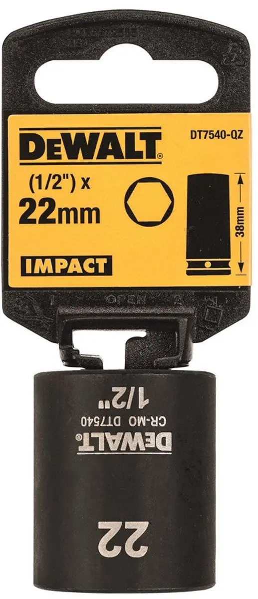 DeWalt DT7540 Krachtdop 1/2" 22mm