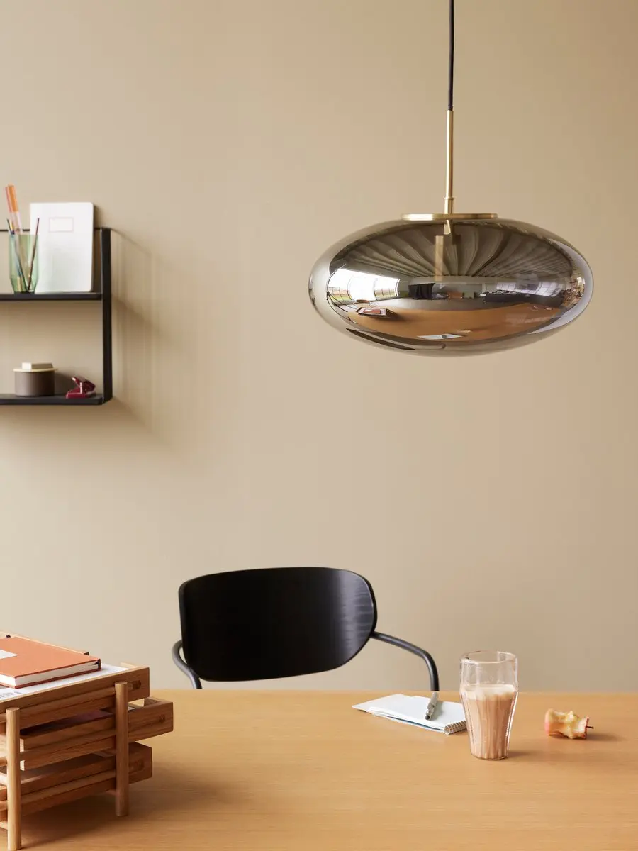 Hübsch Reflect Brass Hanglamp - 1 Lichtpunt - Grijs