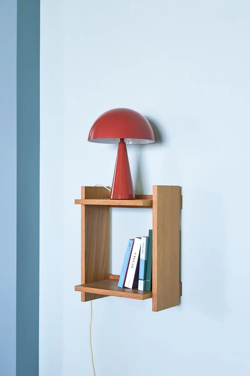 Hübsch Mush Tafellamp Mini - Rood - Ø25cm