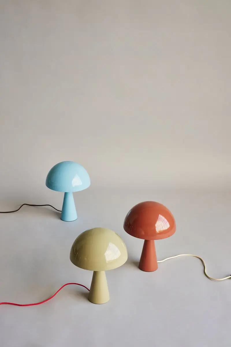 Hübsch Mush Tafellamp Mini - Rood - Ø25cm