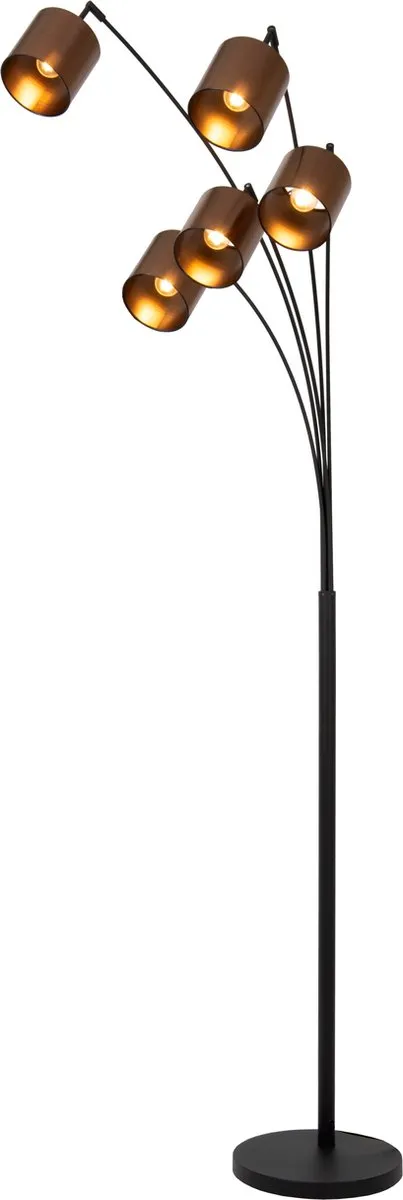 Lucide Rankos Vloerlamp 5xE14 - Zwart