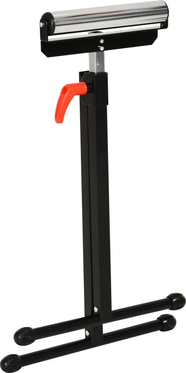Homcom Metall Rollenstandaard 44x50cm - 68-110cm - Zwart & Zilver