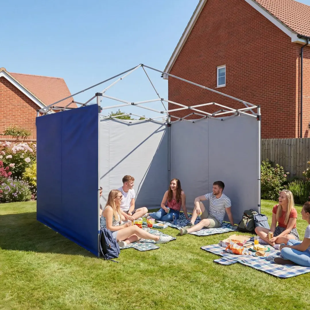 Outsunny Overkapping zijwanden Oxford 300x200cm - Donkerblauw