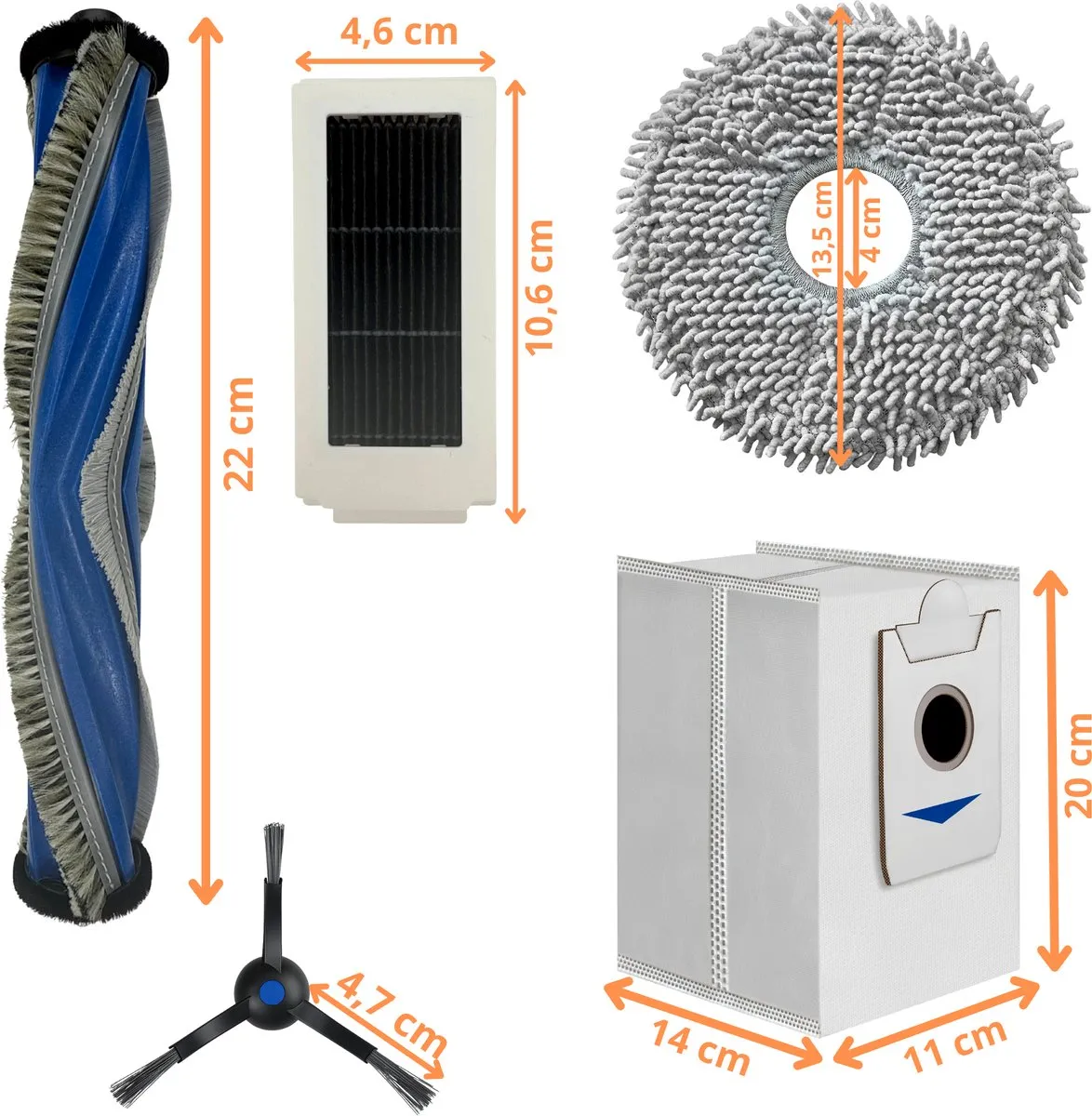 Ecovacs Deebot X5 Omni Accessoirespakket - 17 Stuks