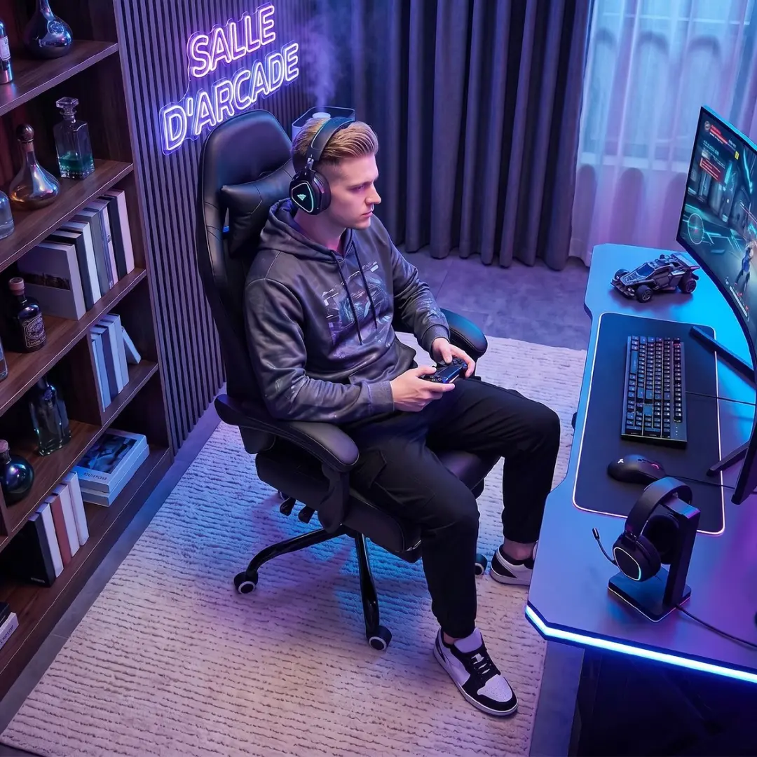 Homcom Gamingstoel - Zwart