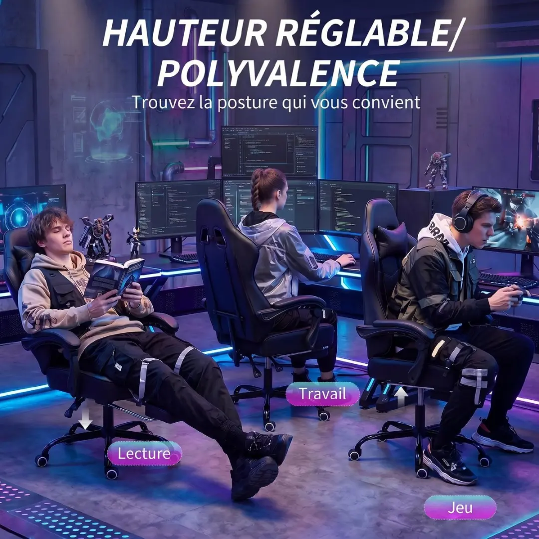 Homcom Gamingstoel - Zwart