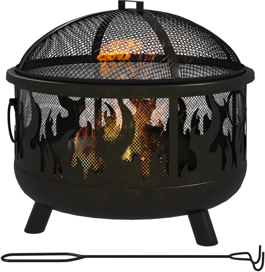 Outsunny Metall Feuerschale Ø61x55cm