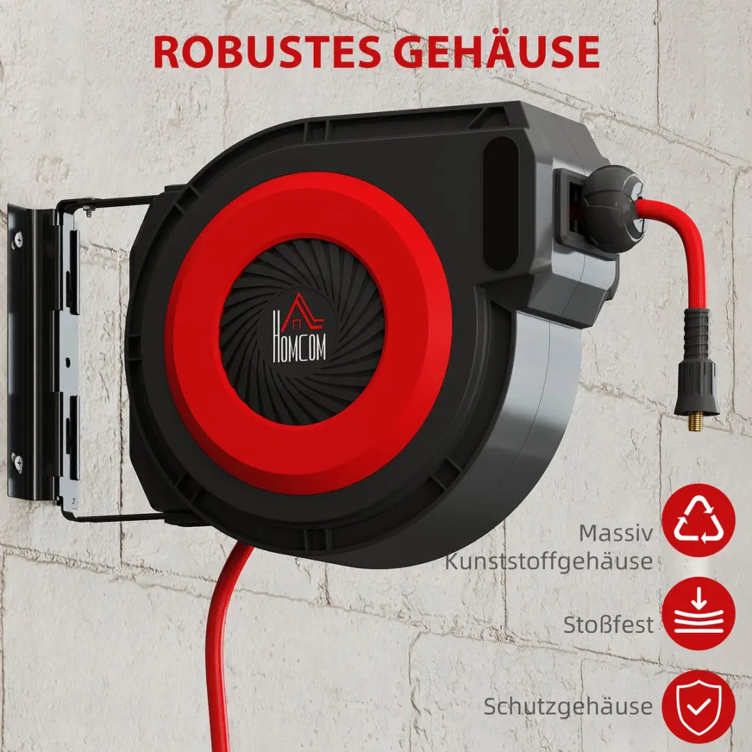 Homcom Slanghaspel - 37x20x36cm - Zwart/Rood