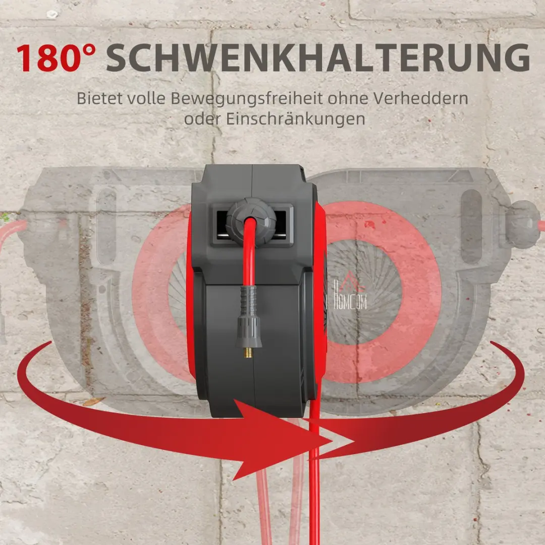 Homcom Slanghaspel - 37x20x36cm - Zwart/Rood