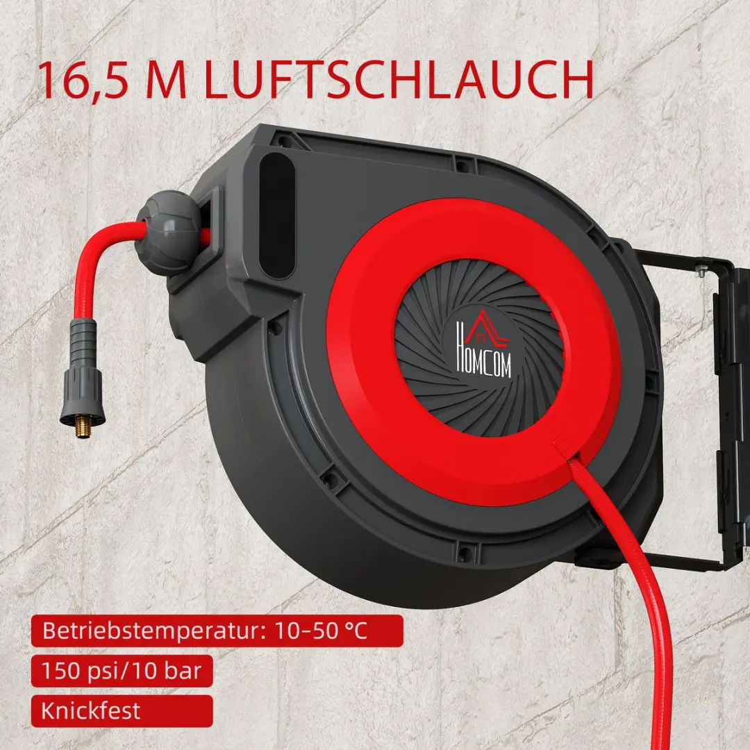 Homcom Slanghaspel - 37x20x36cm - Zwart/Rood