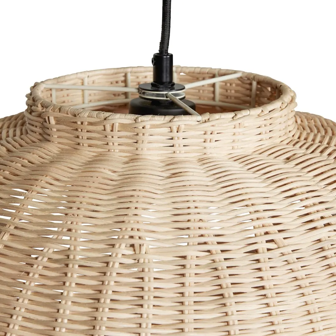 Hübsch Chand Black Hanglamp - 1 Lichtpunt - Natuurlijk