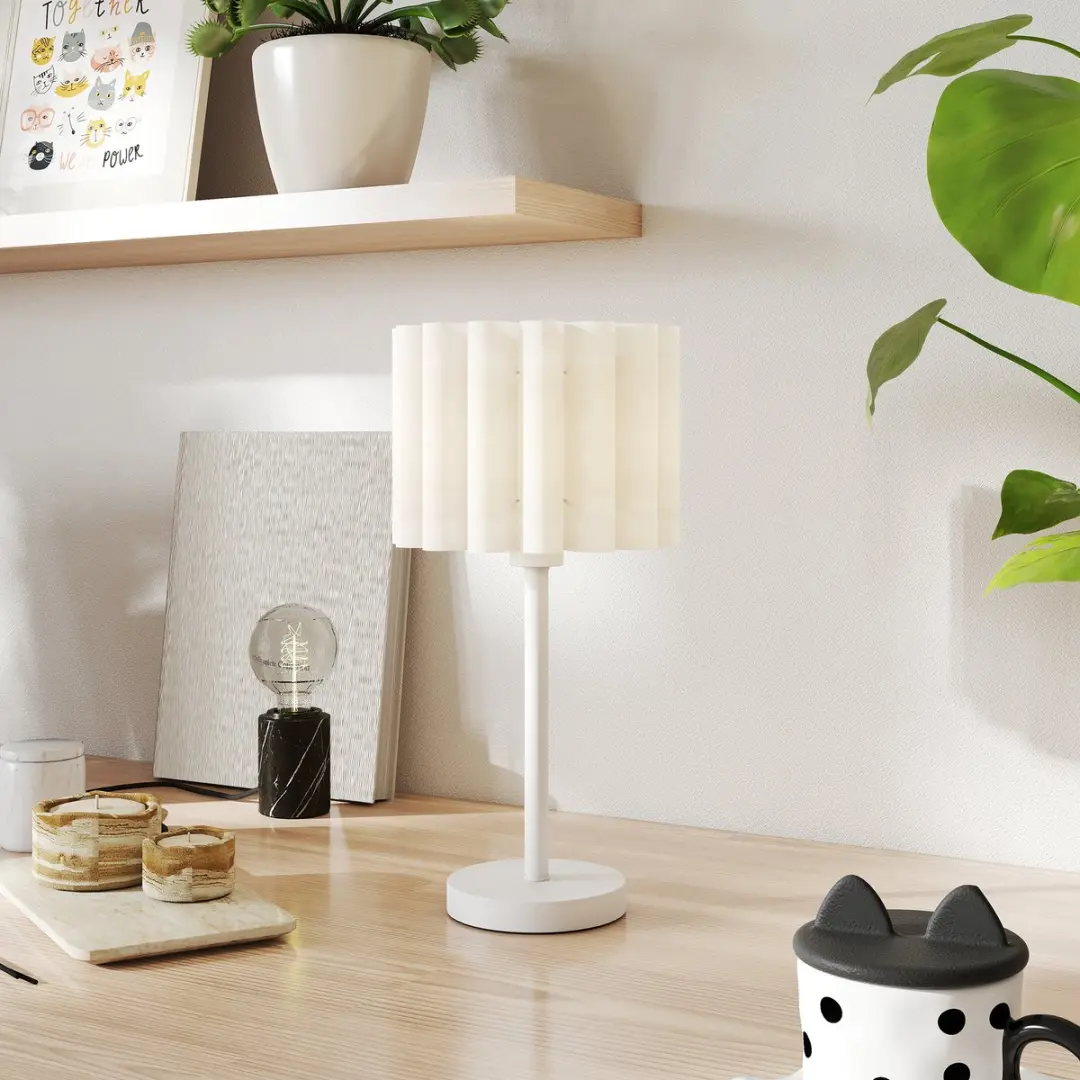 Homcom Tafellamp Metaal Kunststof 40W Wit