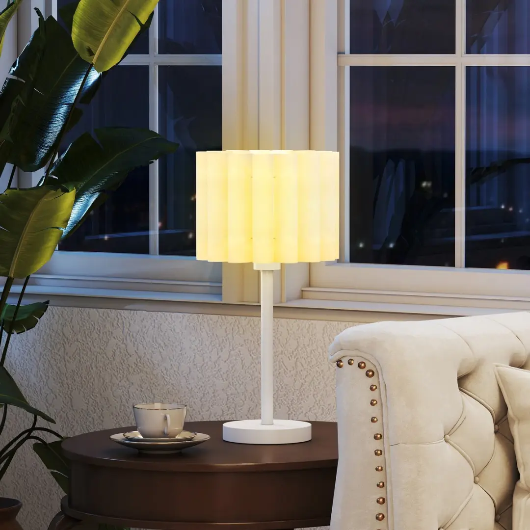 Homcom Tafellamp Metaal Kunststof 40W Wit