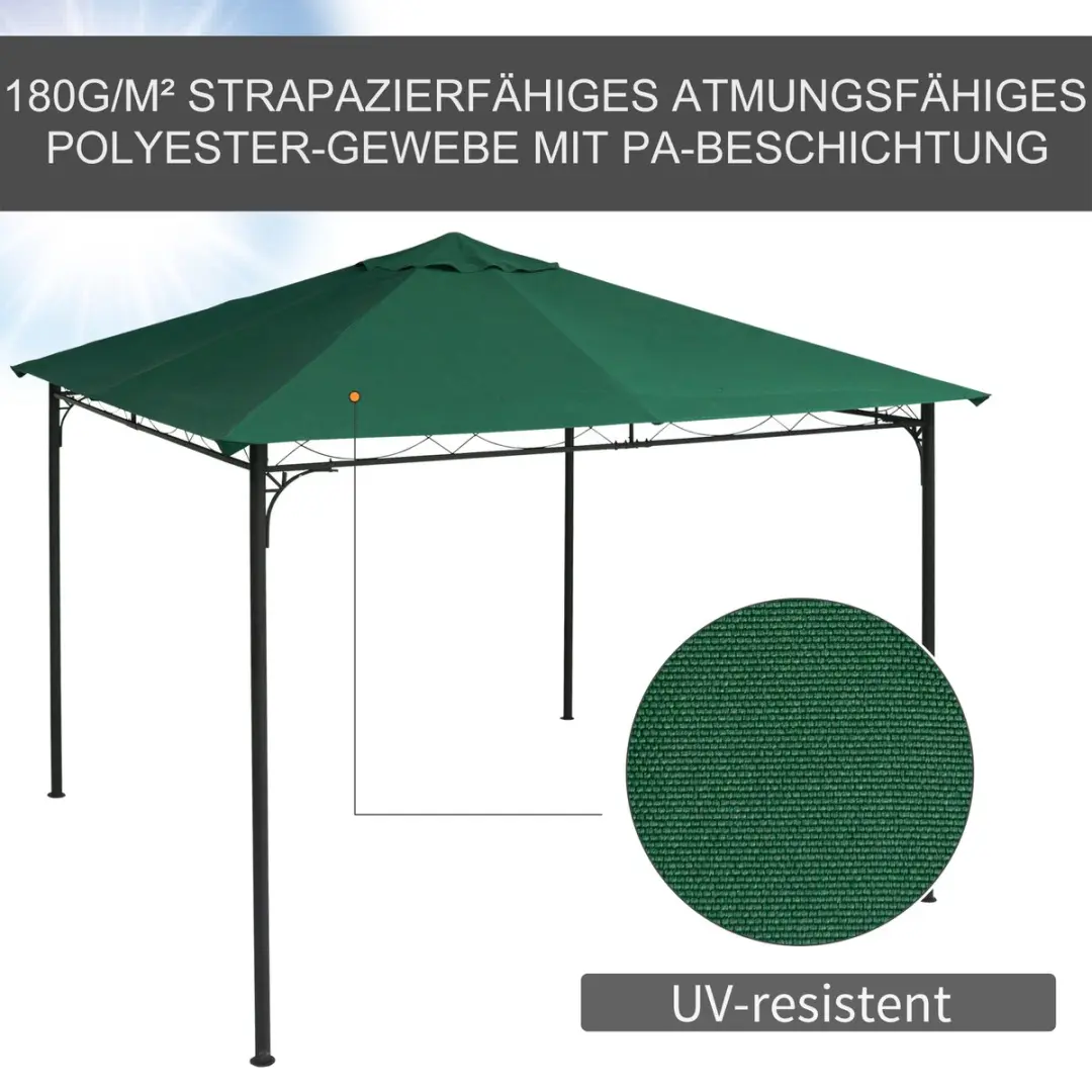 Outsunny Partytentdak 298x298cm - Groen
