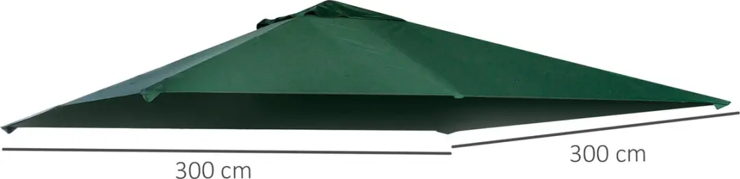 Outsunny Partytentdak 298x298cm - Groen