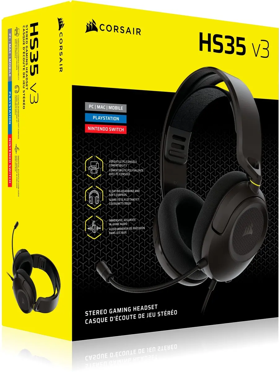 Corsair HS35 V3 Gaming Headset - Zwart - afbeelding 6 van 6
