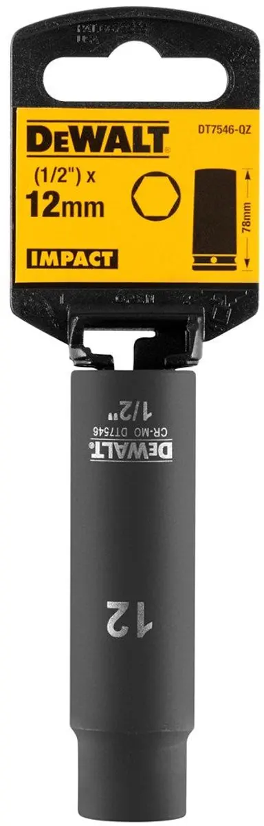DeWalt DT7546 Krachtdop 1/2" 12mm