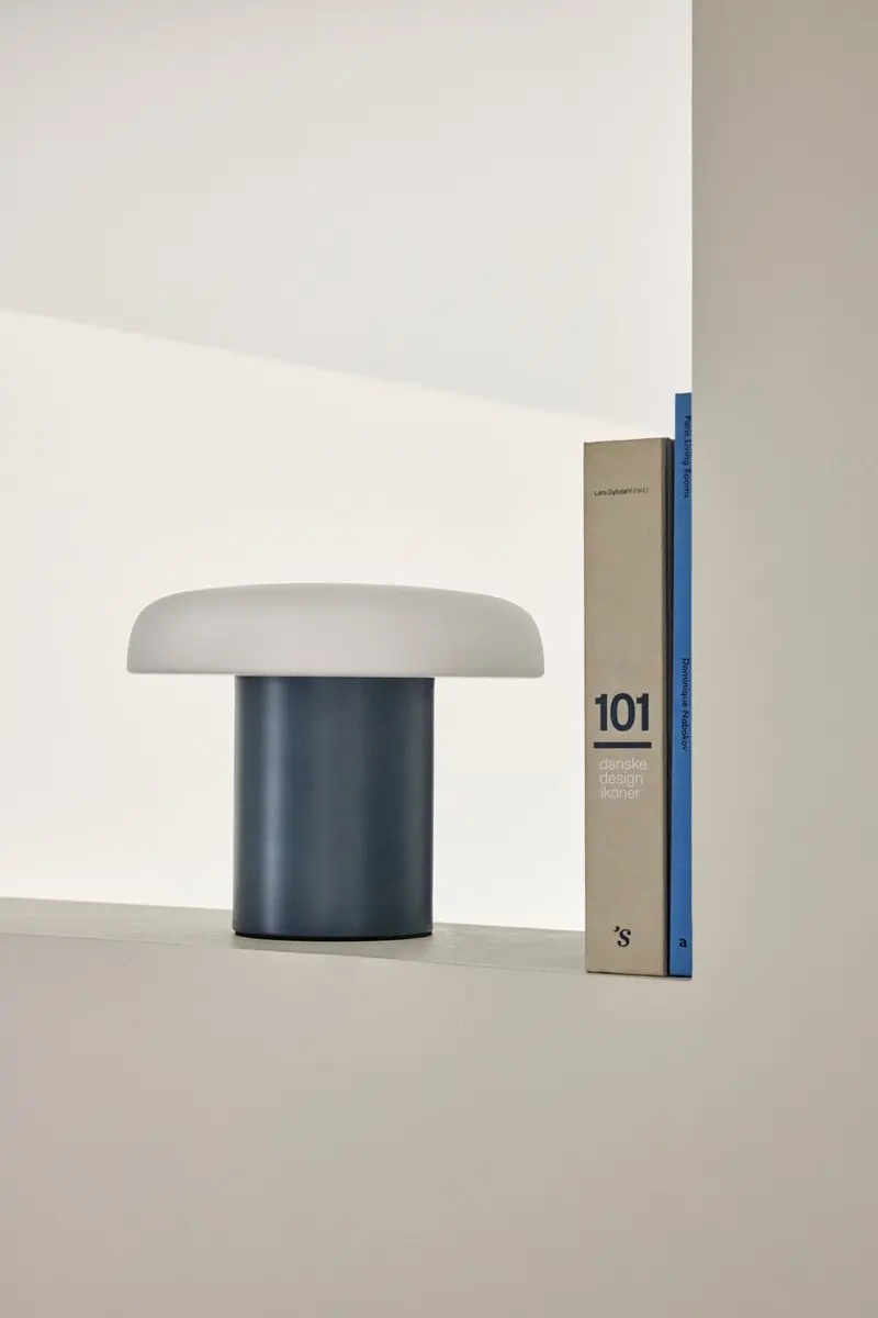 Hübsch Ateliers Donkerblauw Tafellamp - Ø25cm