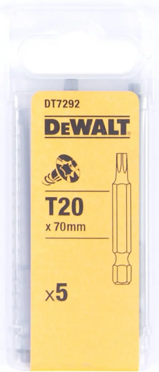 DeWalt DT7292-QZ Schroefbit TX20 50mm - 5 Stuks