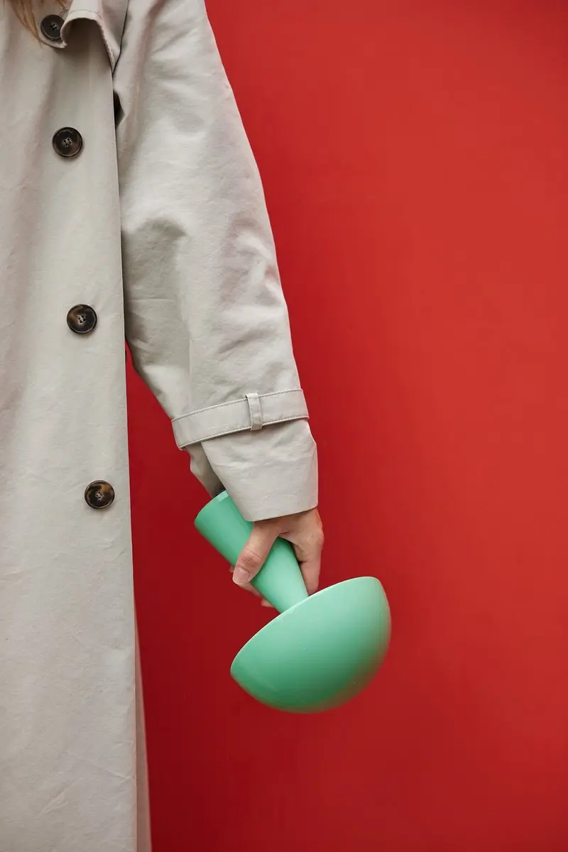 Hübsch Mush Draagbare Lamp - Groen