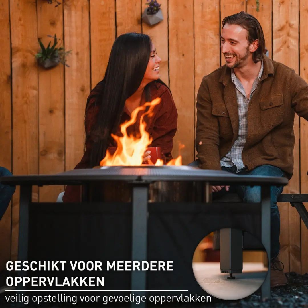 Solo Stove Fire Pit Surround Tafel - 52x133,5cm Zwart - afbeelding 2 van 6