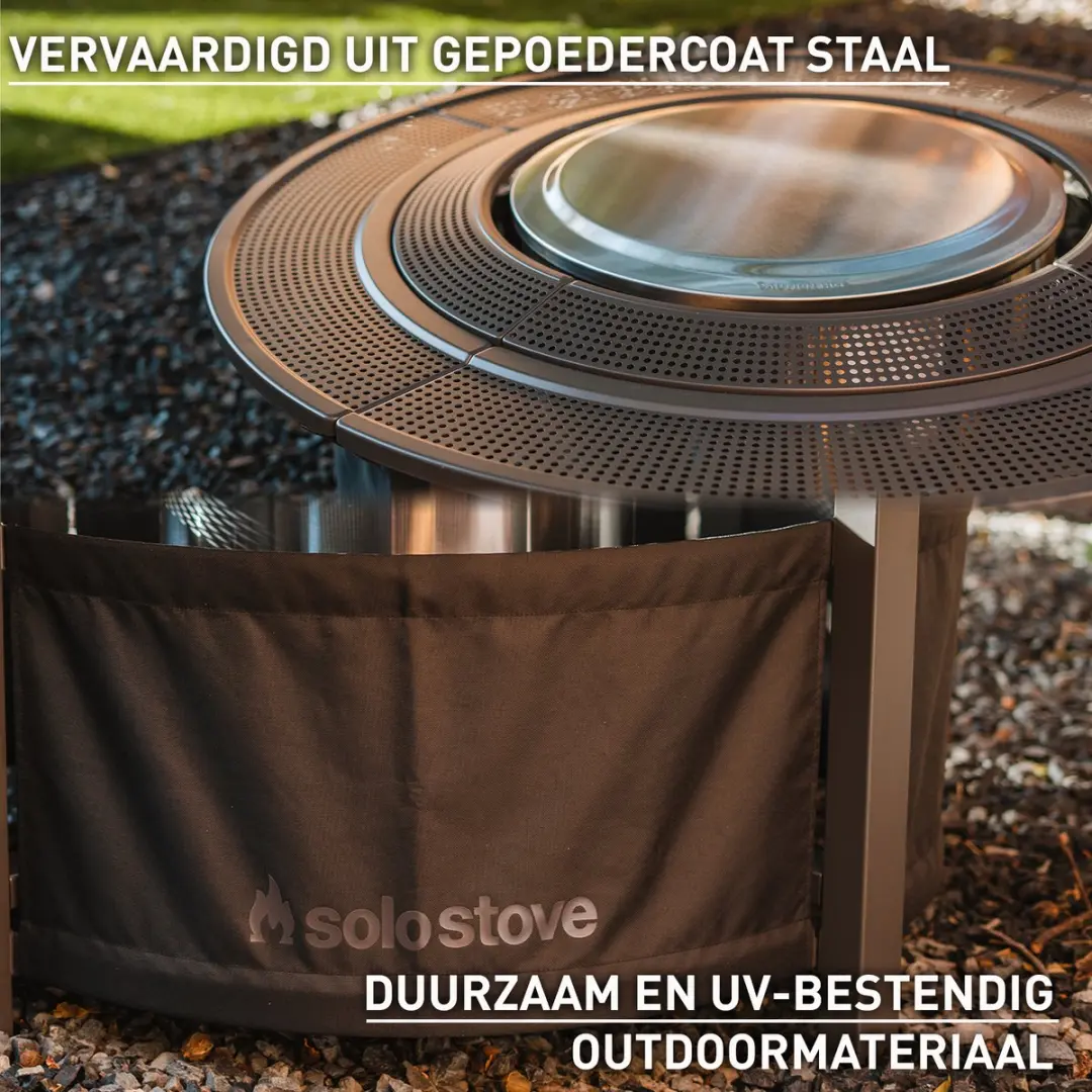 Solo Stove Fire Pit Surround Tafel - 52x133,5cm Zwart - afbeelding 3 van 6