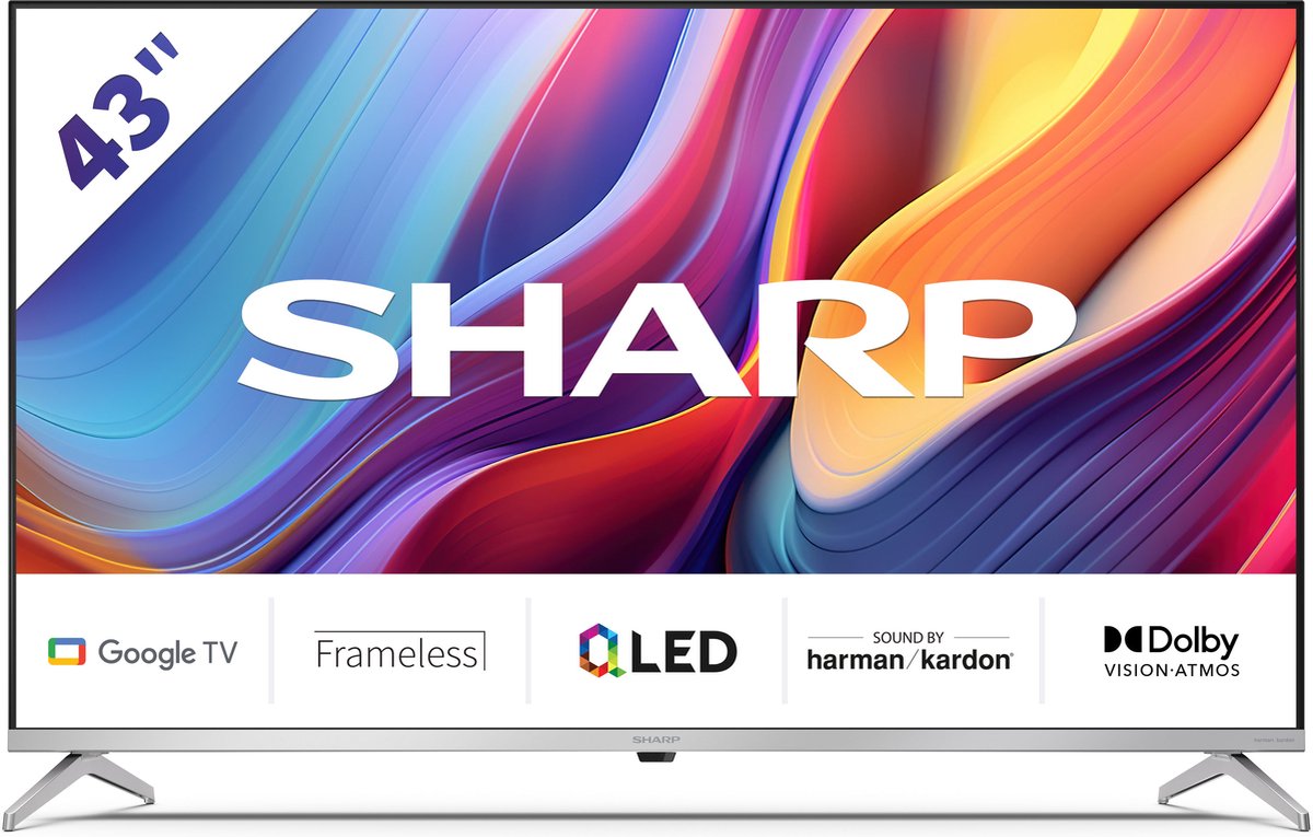 Sharp Aquos 43GP6265 - 43 inch 4K UHD QLED met Google TV - 2024