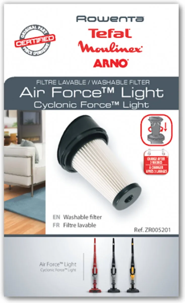 Rowenta Airforce Light ZR005201 Wasbaar Filter