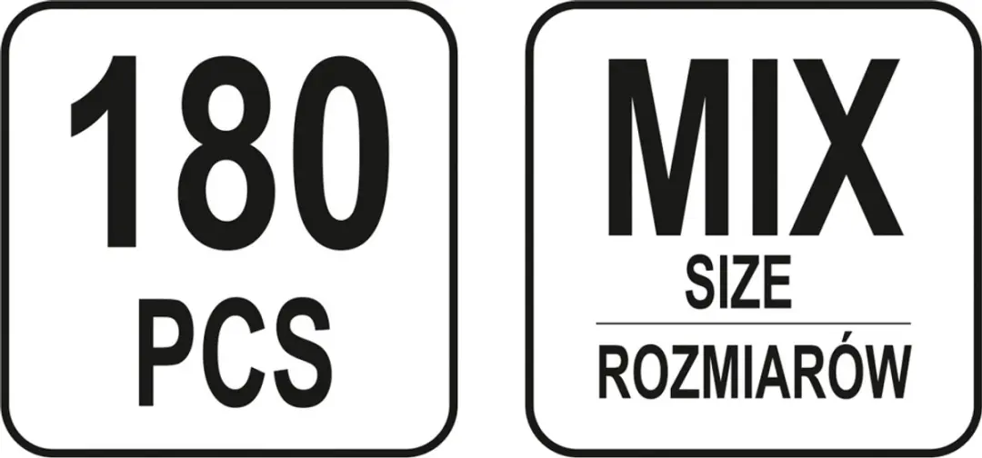 Toya Gummiset YT-06878 - 180 Stuks - Zwart