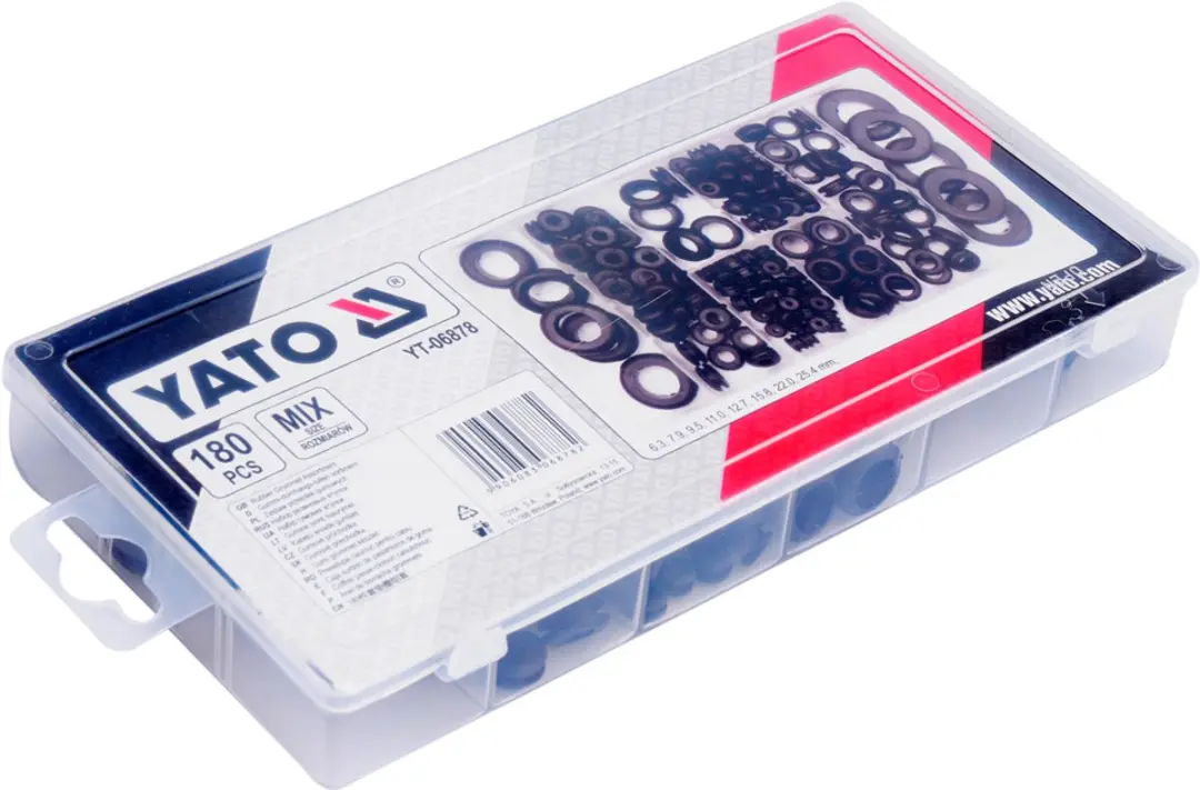 Toya Gummiset YT-06878 - 180 Stuks - Zwart