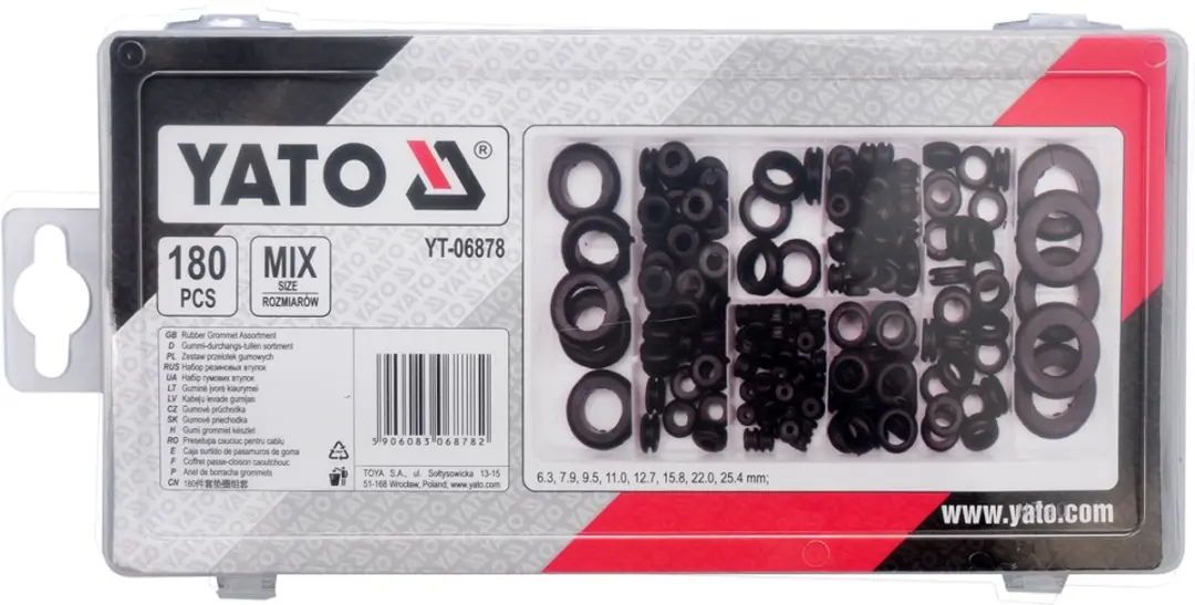 Toya Gummiset YT-06878 - 180 Stuks - Zwart