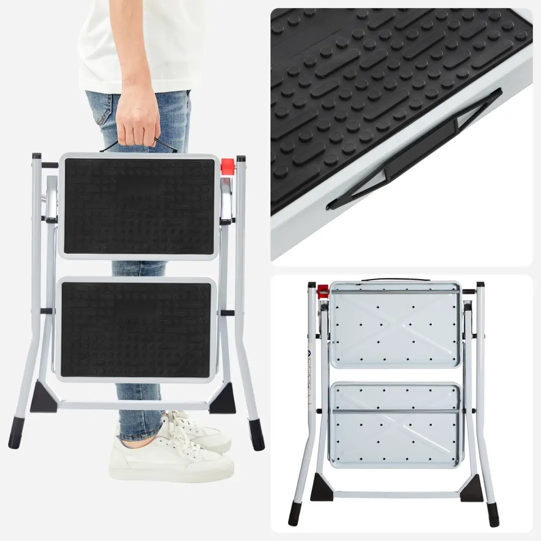Songmics Huishoudtrap 2 treden - Antislip - 150 kg